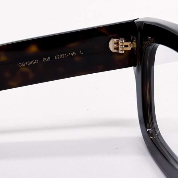 NEW GUCCI GG1548O 005 DARK HAVANA WOMEN EYEGLASSES GUCCI - Picture 10 of 12